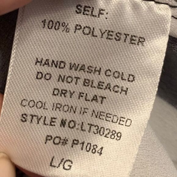 NWT Main Street Black & White Striped Peplum Top Sz L - Picture 5 of 7